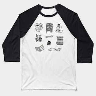 Black Bookish Pack Baseball T-Shirt